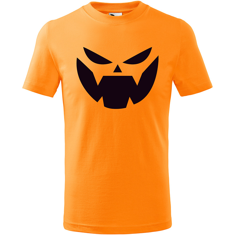 Koszulka Halloweeen koszulka junior kolor pomarańczowa koszulka