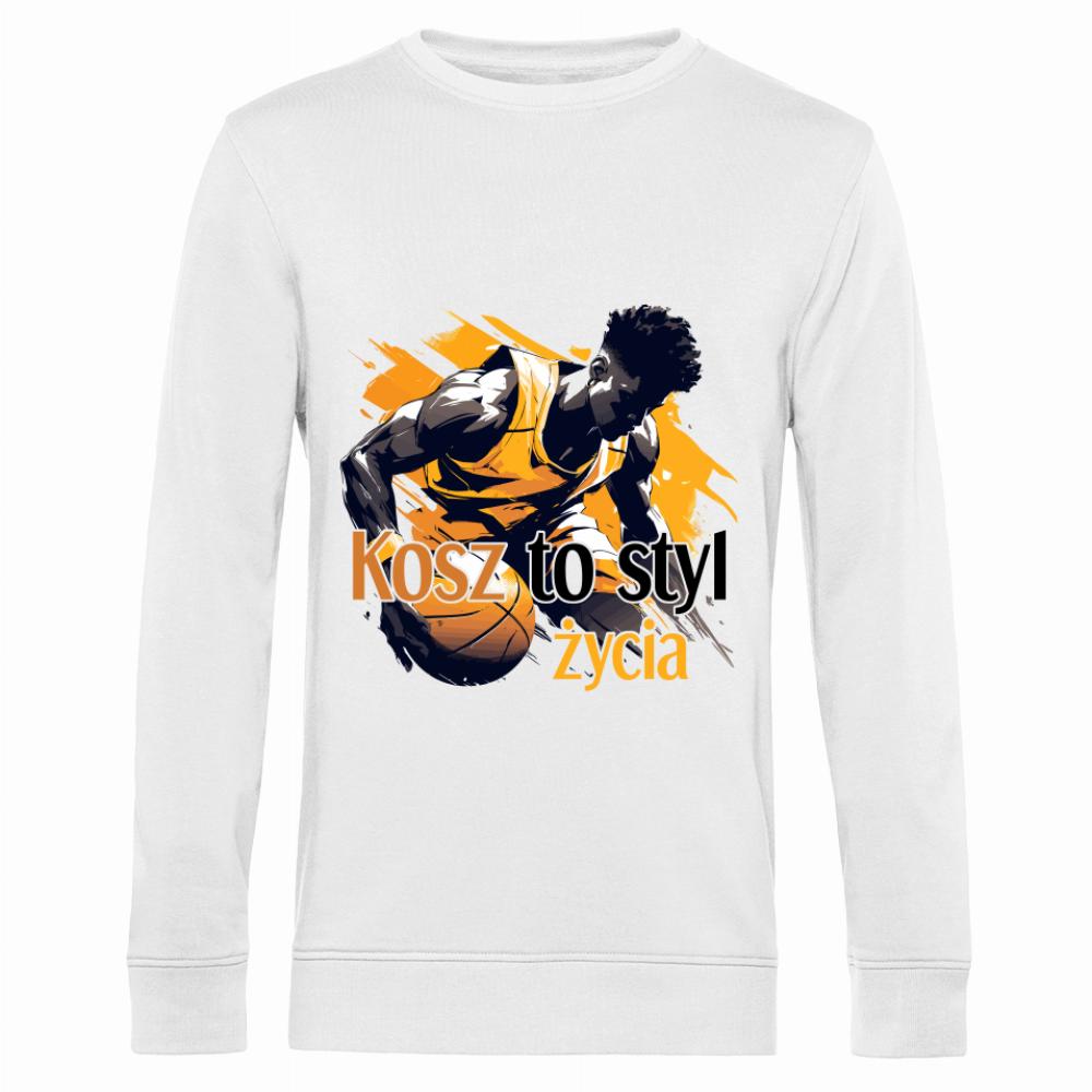 Koszykówka to styl życia bluza męska bez kaptura