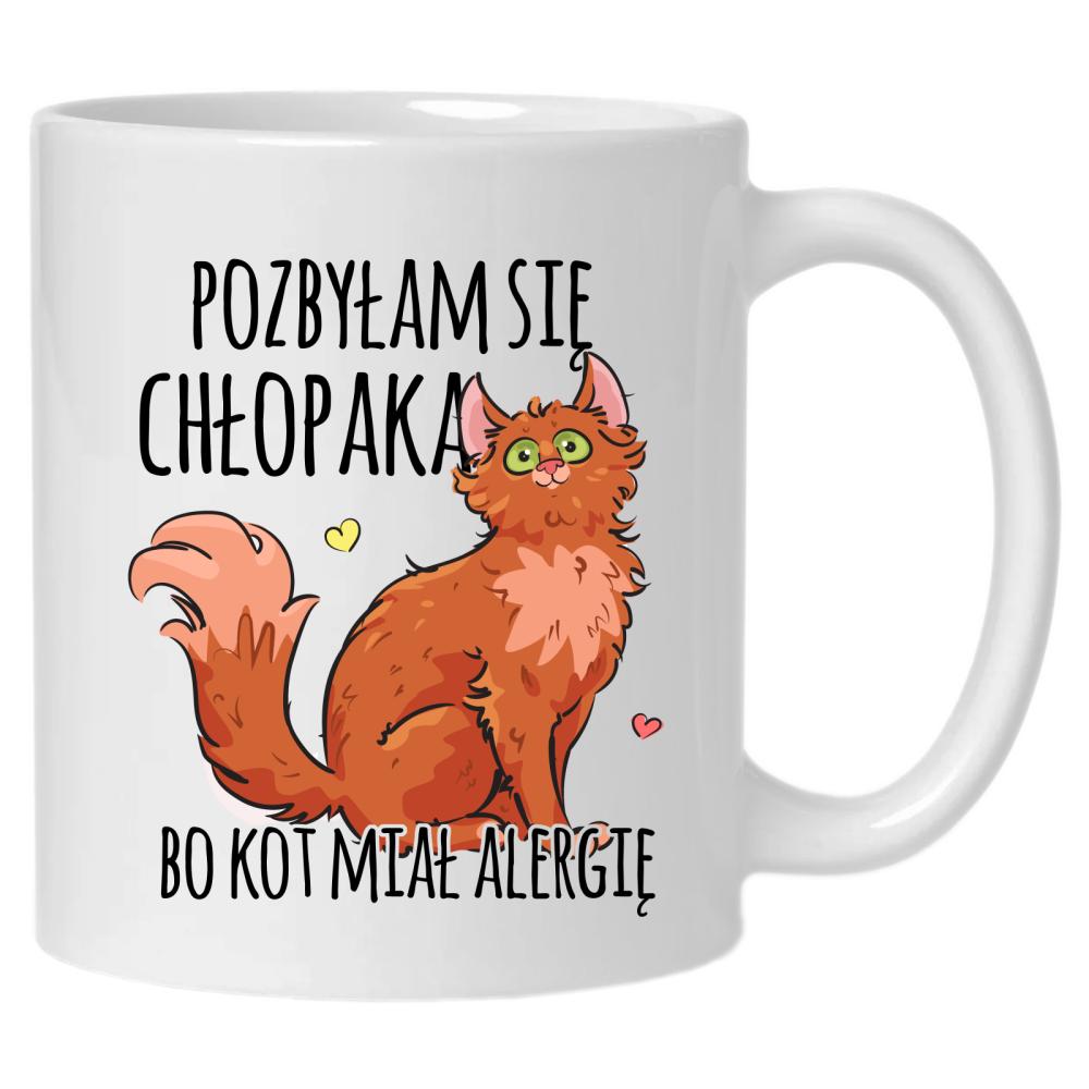 Kot miał Alergię kubek