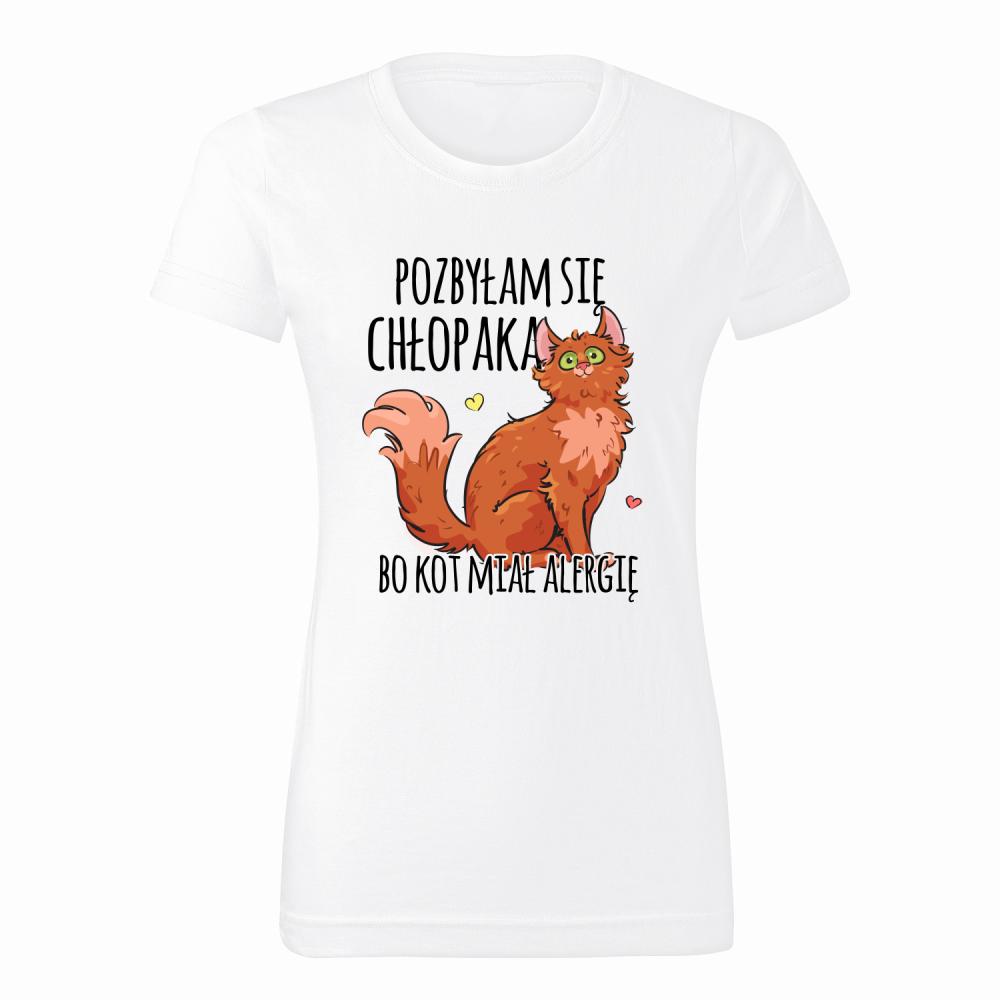 Kot miał Alergię koszulka damska