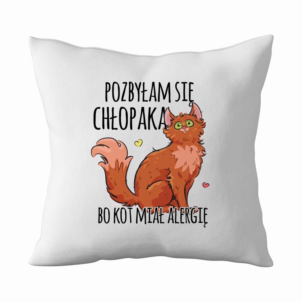 Kot miał Alergię poduszka