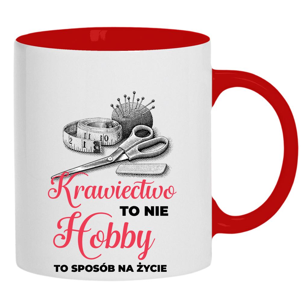 Krawiectwo To nie Hobby kubek ucho kolor kolor vanilla milkshake