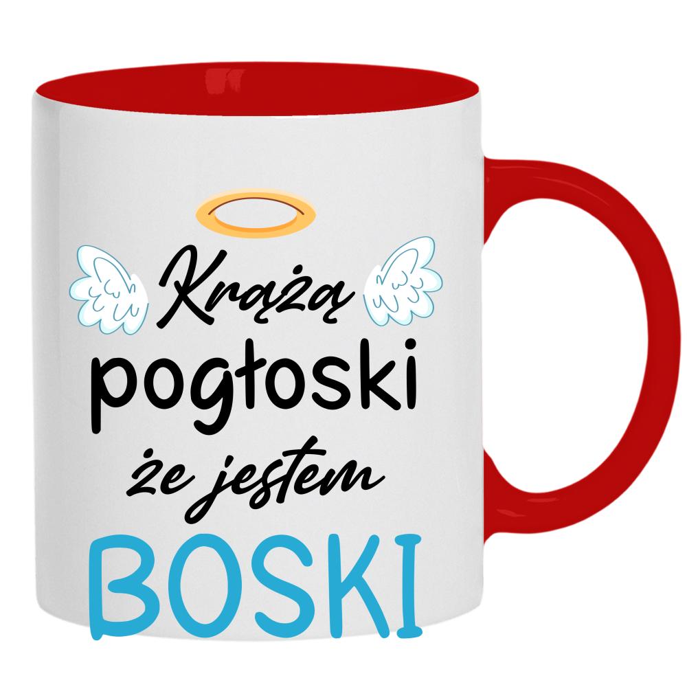 Krążą pogłoski, że jestem BOSKI 2 kubek ucho kolor