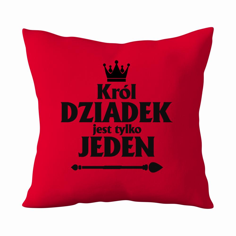 Król Dziadek jest Jeden poduszka kolor czerwony