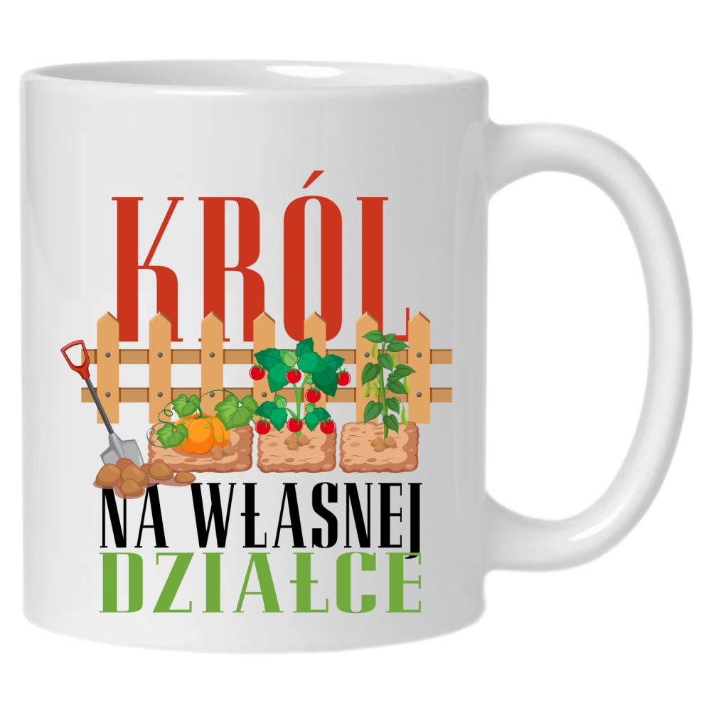 Król na własnej Działce kubek