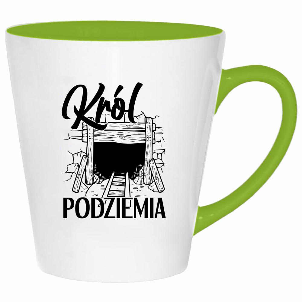 Król podziemia kubek latte kolor limonka