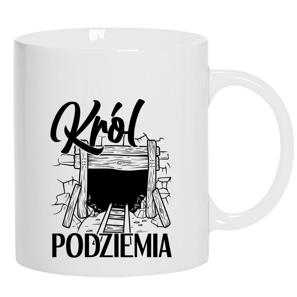 Król podziemia kubek ucho kolor kolor biały
