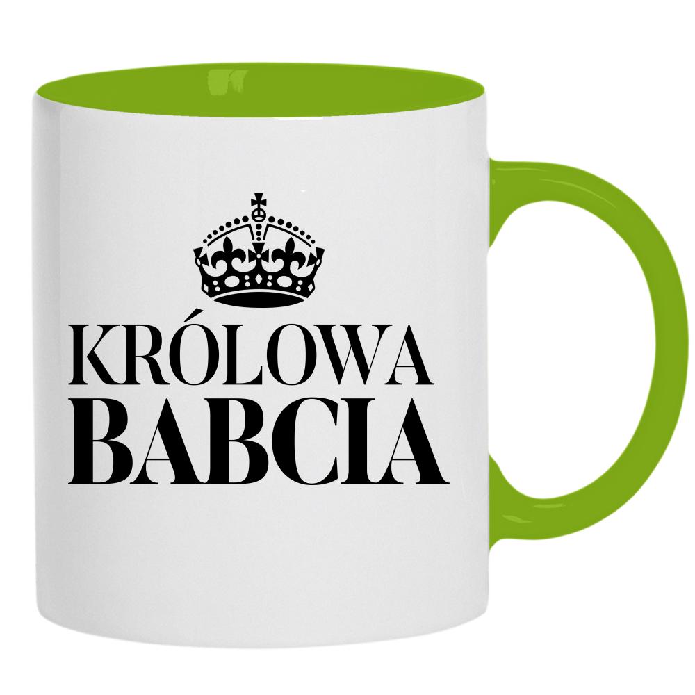 Królowa Babcia kubek ucho kolor kolor zielony