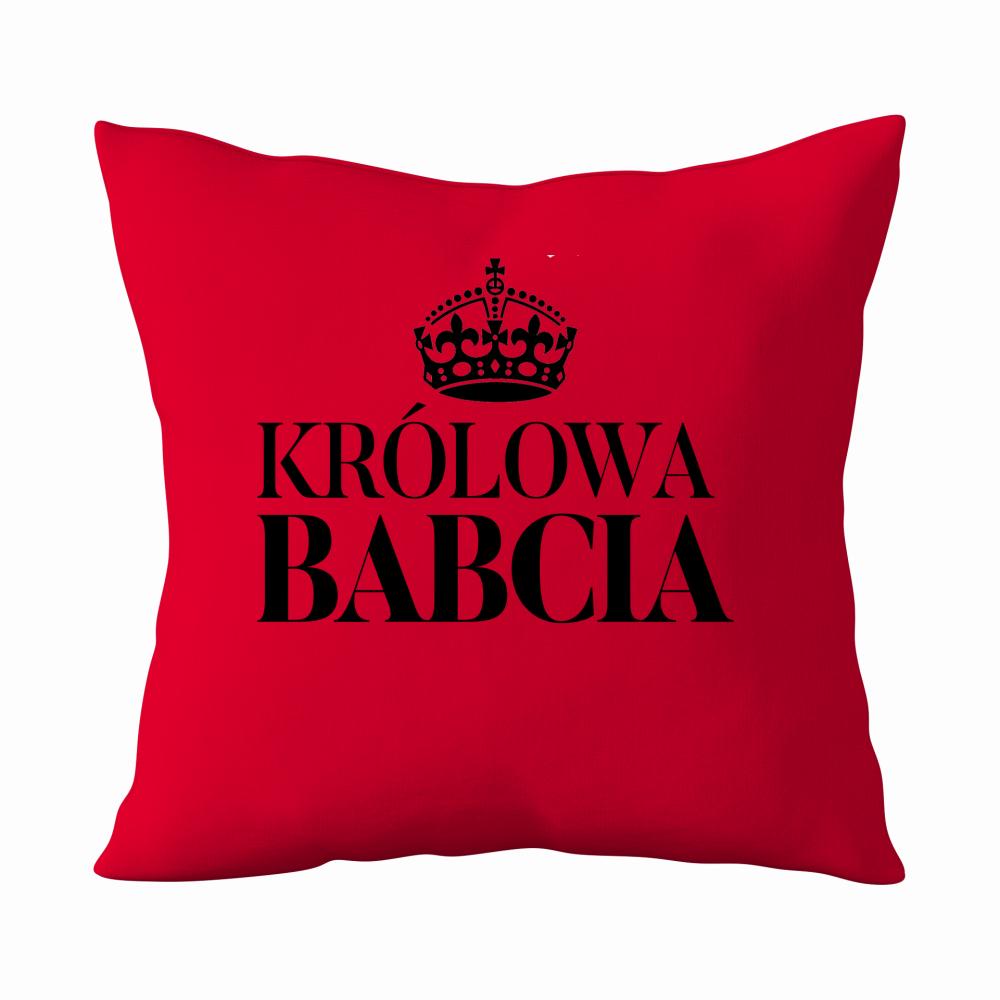 Królowa Babcia poduszka kolor czerwony