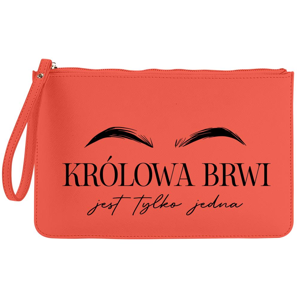 Królowa brwi jest tylko jedna kosmetyczka kolor czerwony kosmetyczka