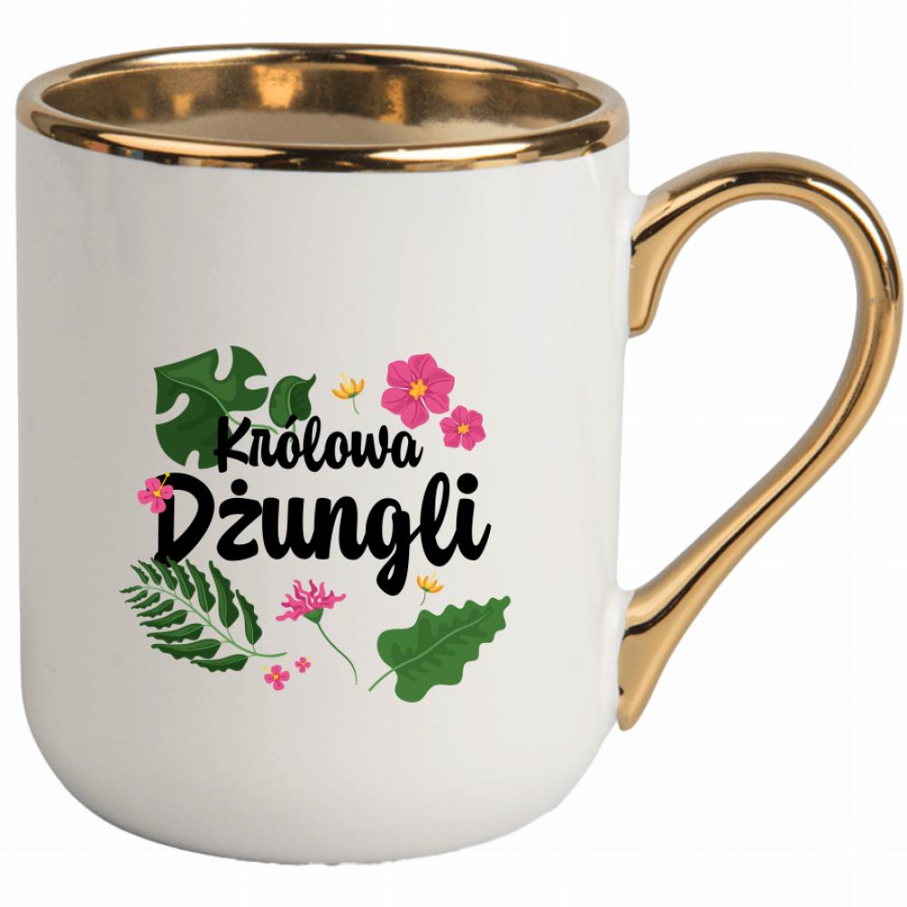 Królowa dżungli kubek elegant biały