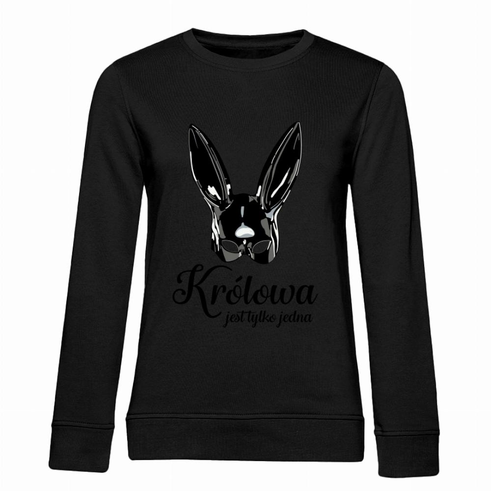 Królowa jest tylko jedna bluza damska bez kaptura kolor czarnyy