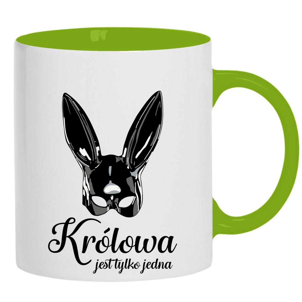 Królowa jest tylko jedna kubek ucho kolor kolor zielony