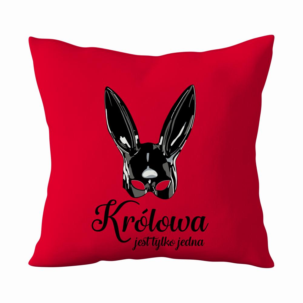 Królowa jest tylko jedna poduszka kolor czerwony