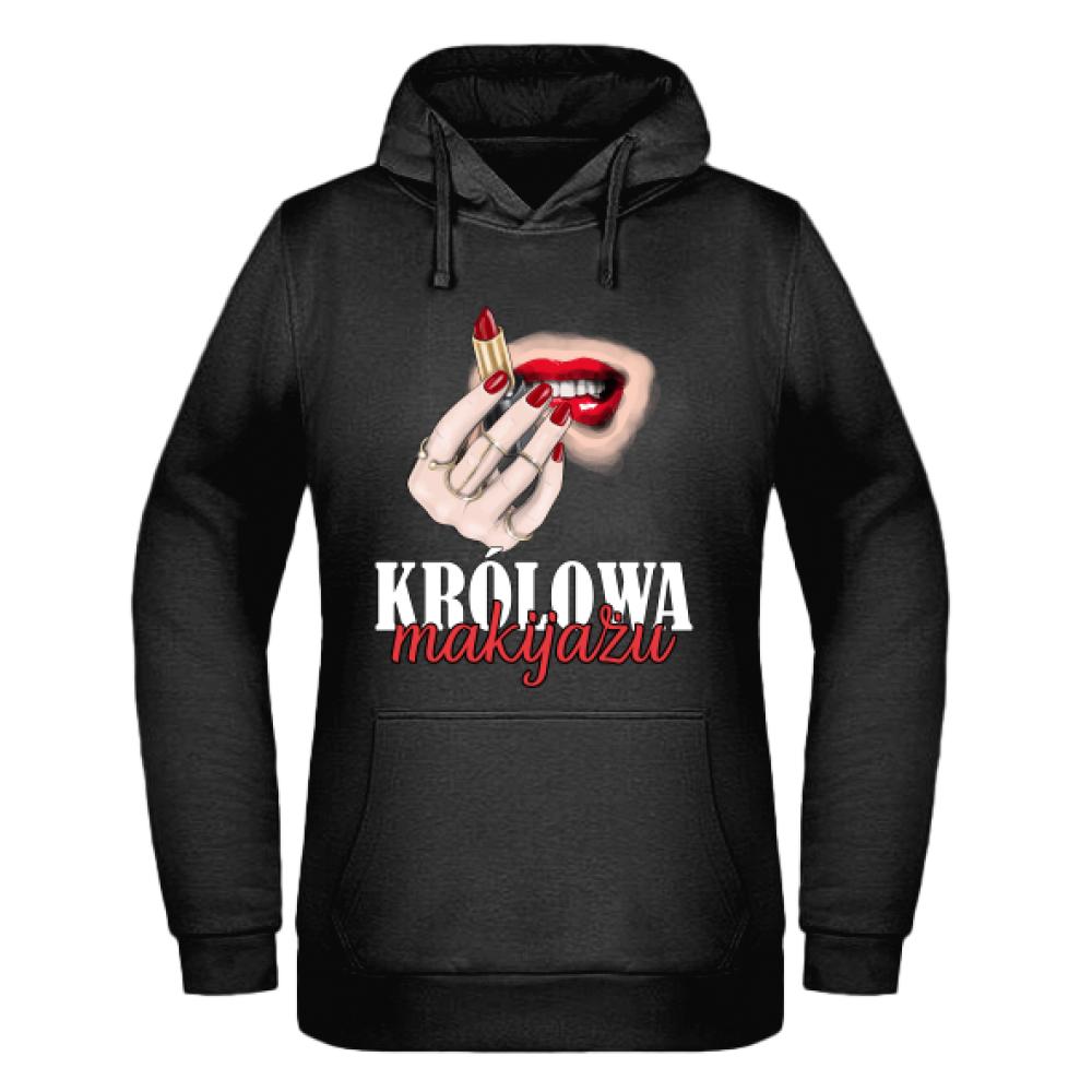 KRÓLOWA MAKIJAŻU bluza damska z kapturem