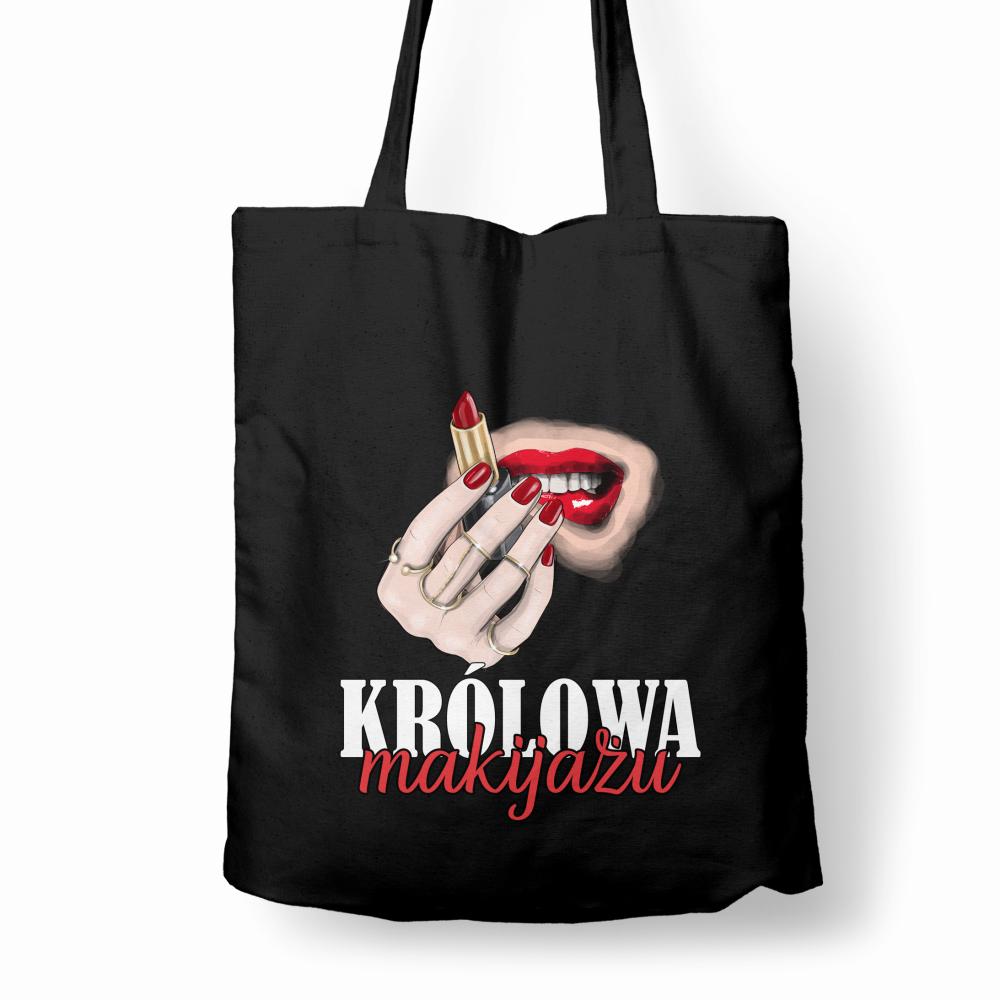 KRÓLOWA MAKIJAŻU torba bawełniana kolor biały