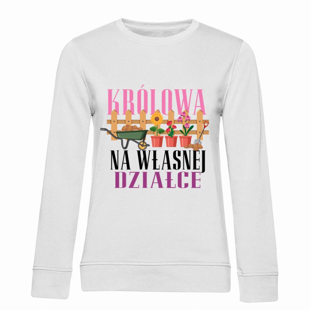 Królowa na własnej Działce bluza damska bez kaptura