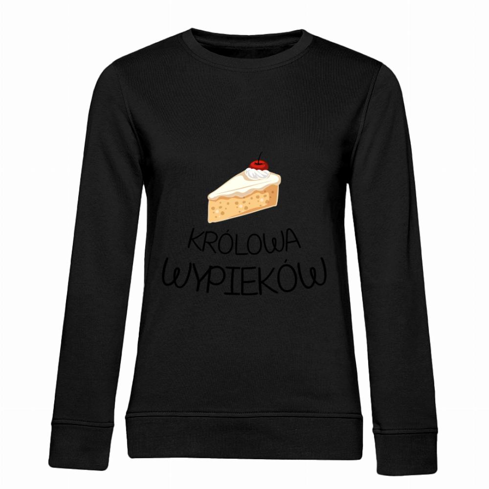 Królowa Wypierków bluza damska bez kaptura kolor biały