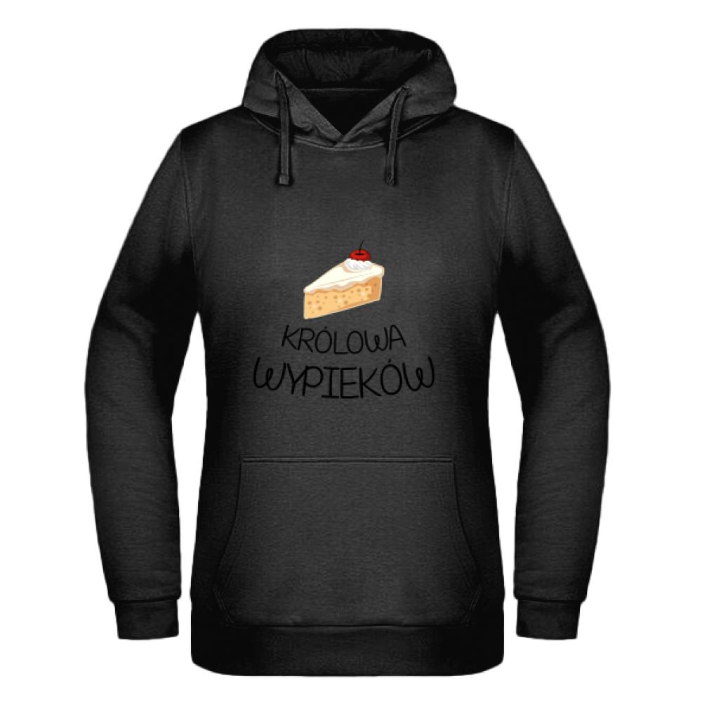 Królowa Wypierków bluza damska z kapturem kolor navy