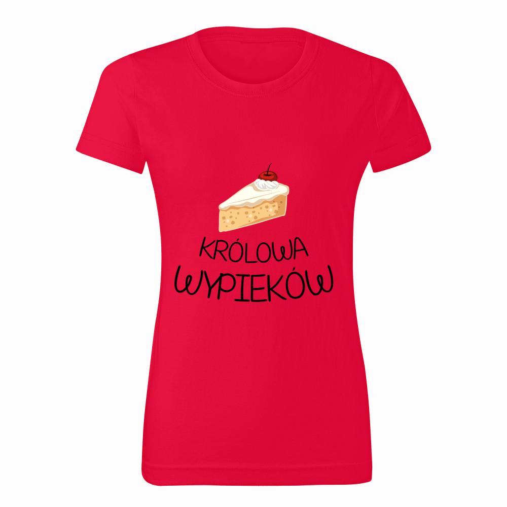 Królowa Wypierków koszulka damska kolor czerwony