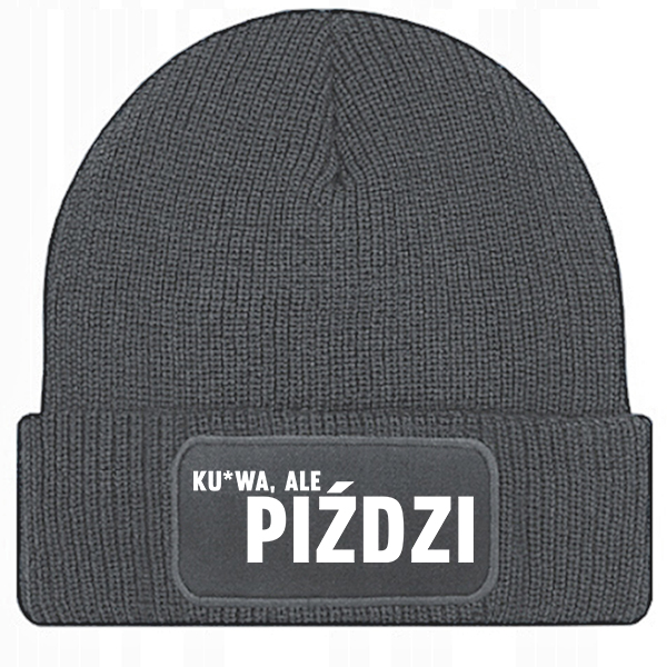 Ku#wa ale piździ czapka zimowa kolor czapka zimowa szara