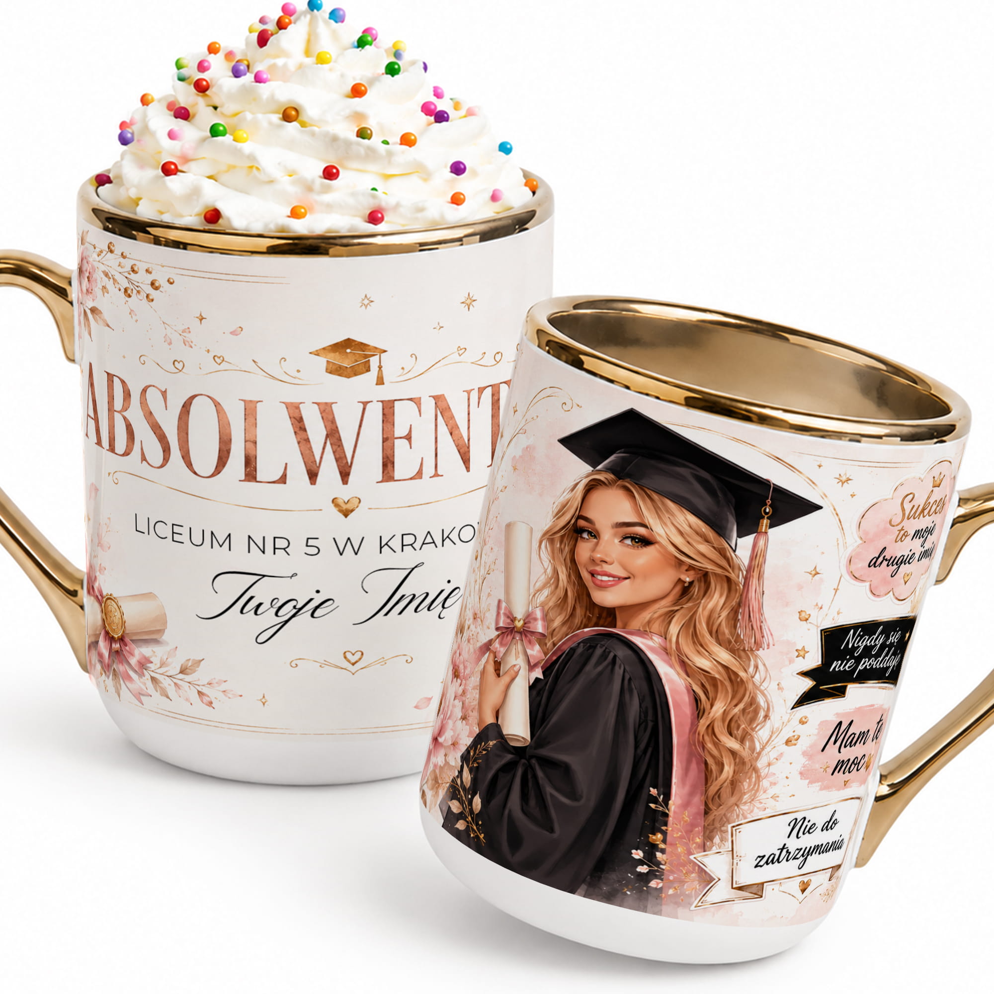 Kubek Absolwentka kubek elegant biały
