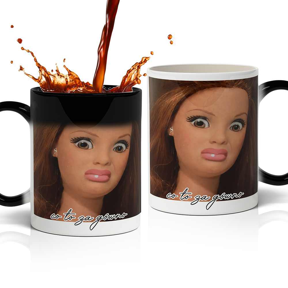 KUBEK BARBIE – VIRAL DOLL CO ZA GÓWNO kubek magiczny kolor czarny