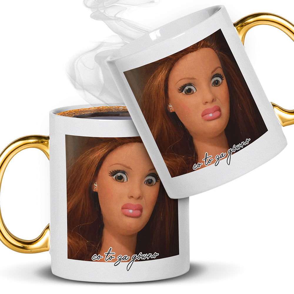 KUBEK BARBIE – VIRAL DOLL CO ZA GÓWNO kubek ucho złote kolor złoty