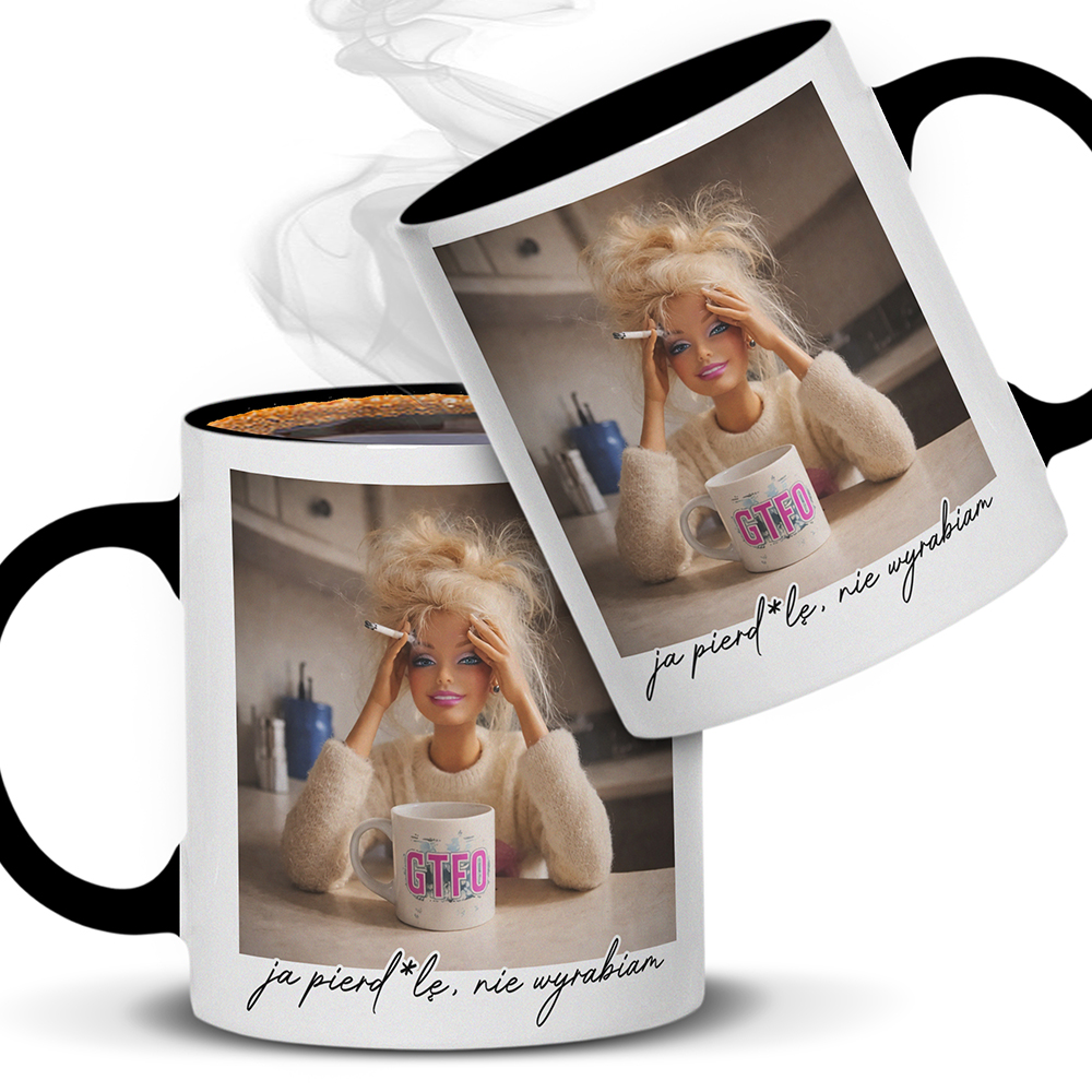 KUBEK BARBIE – VIRAL DOLL kubek ucho kolor kolor czarnyy