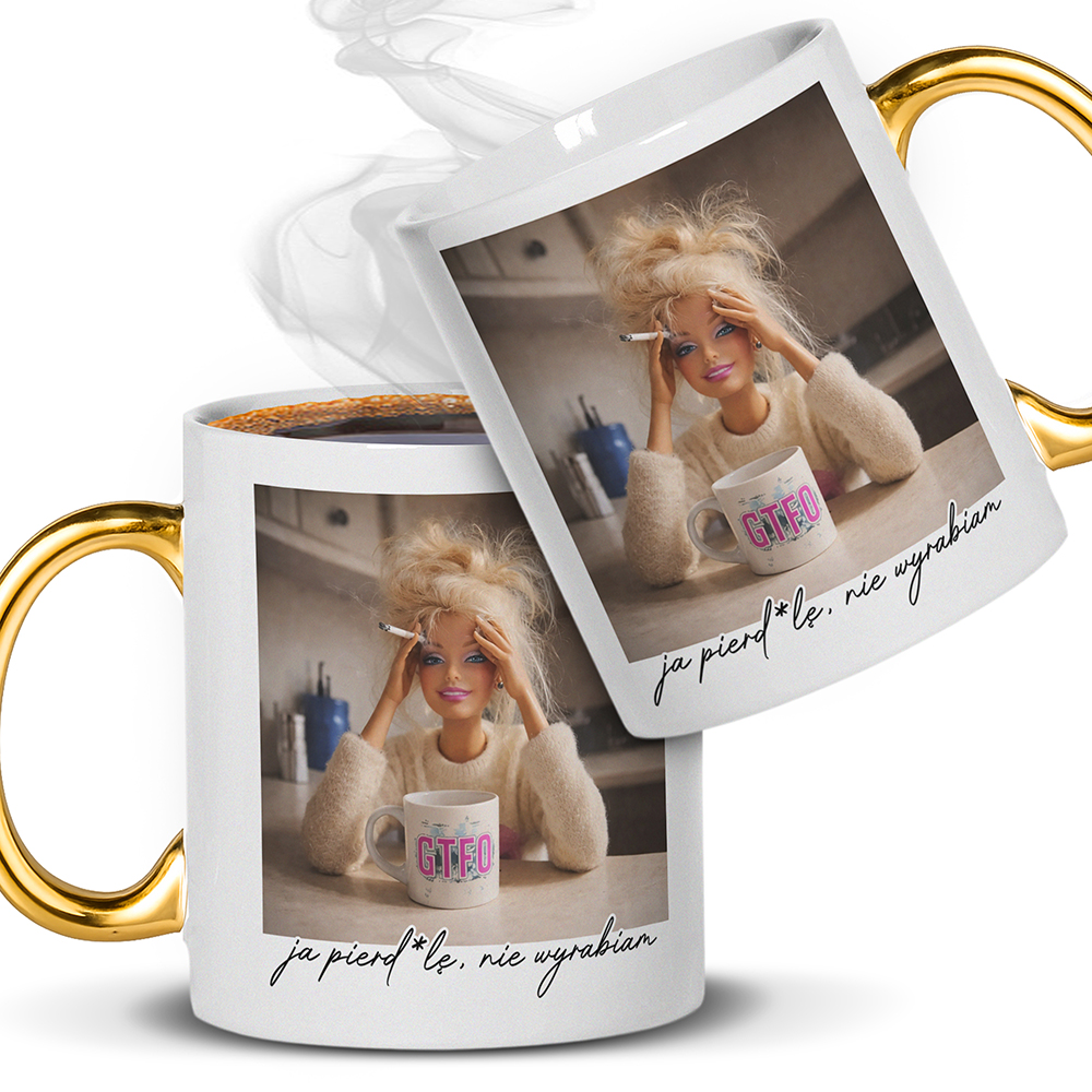 KUBEK BARBIE – VIRAL DOLL kubek ucho złote