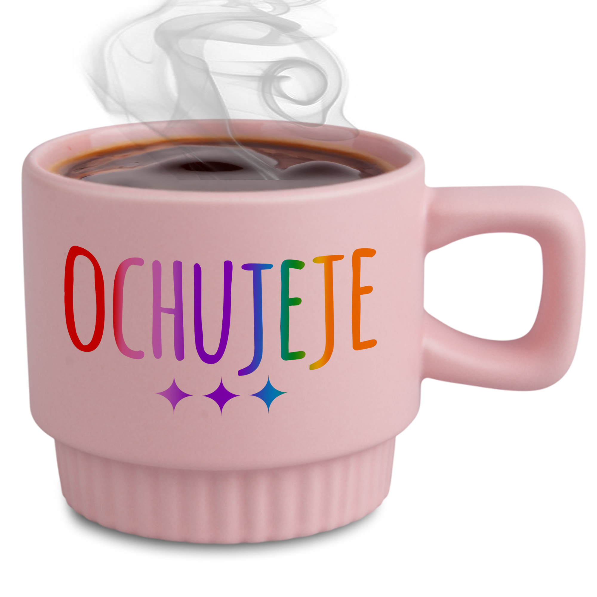 Kubek bez cenzury OCHUJEJE kubek ryflowany różowy