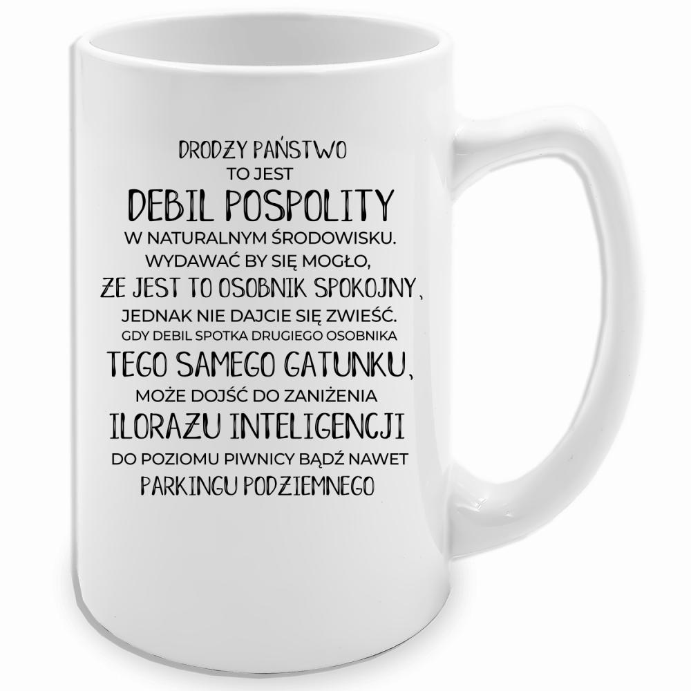 Kubek debil pospolity kubek biały 413 ml kolor zielony