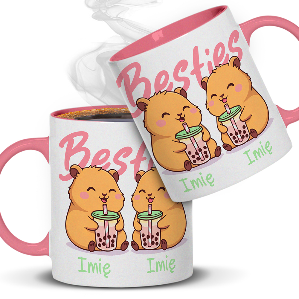 KUBEK DLA BESTIE kubek ucho kolor kolor różowy