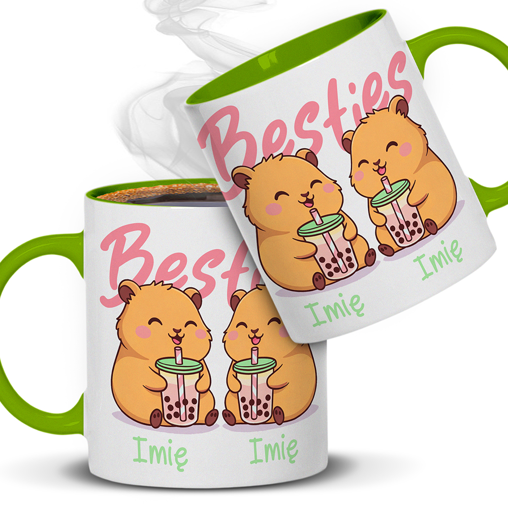 KUBEK DLA BESTIE kubek ucho kolor kolor zielony