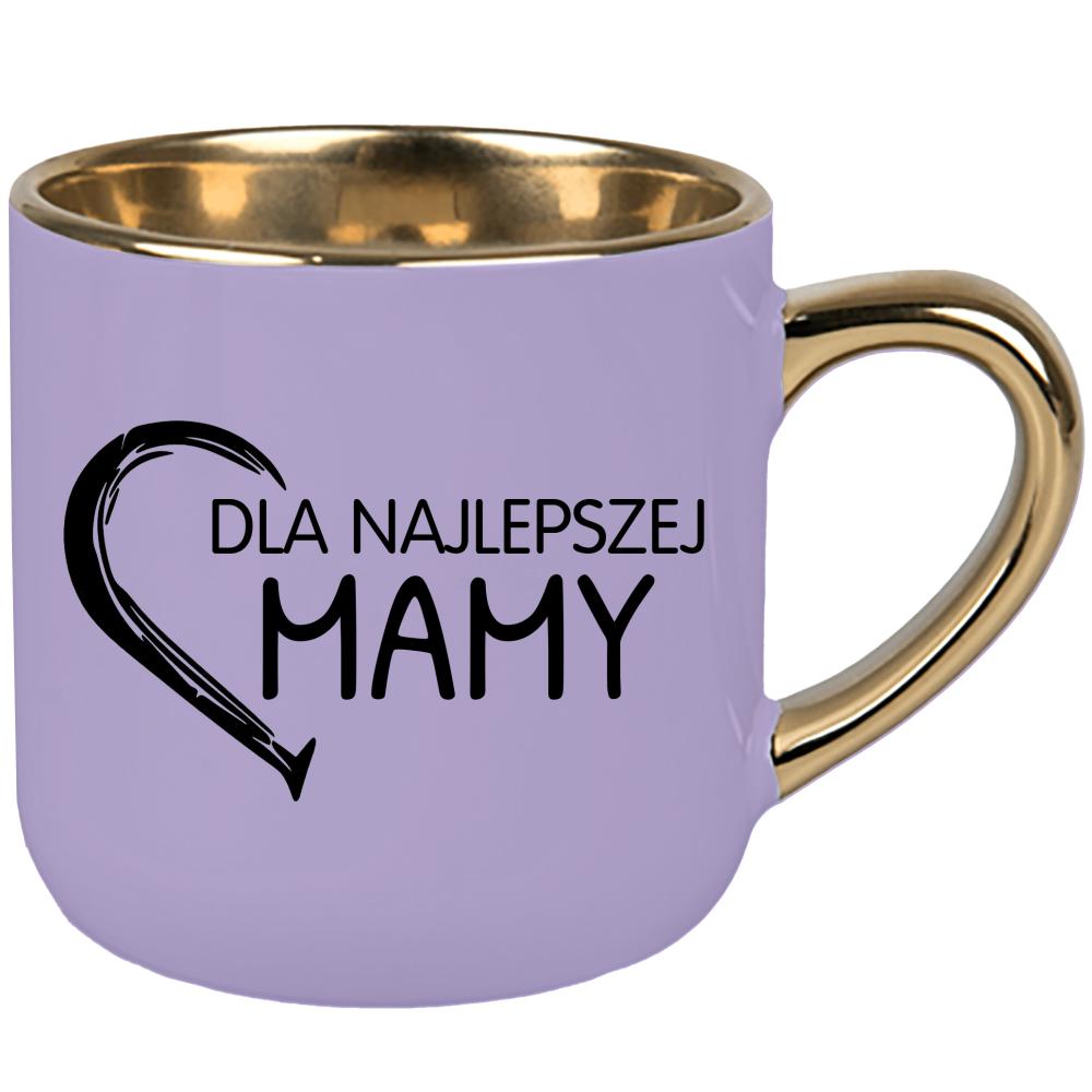 Kubek Dla najlepszej mamy kubek elegant duży kolor pastelowy fiolet