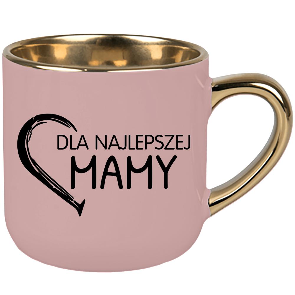 Kubek Dla najlepszej mamy kubek elegant duży kolor różowawo-szary