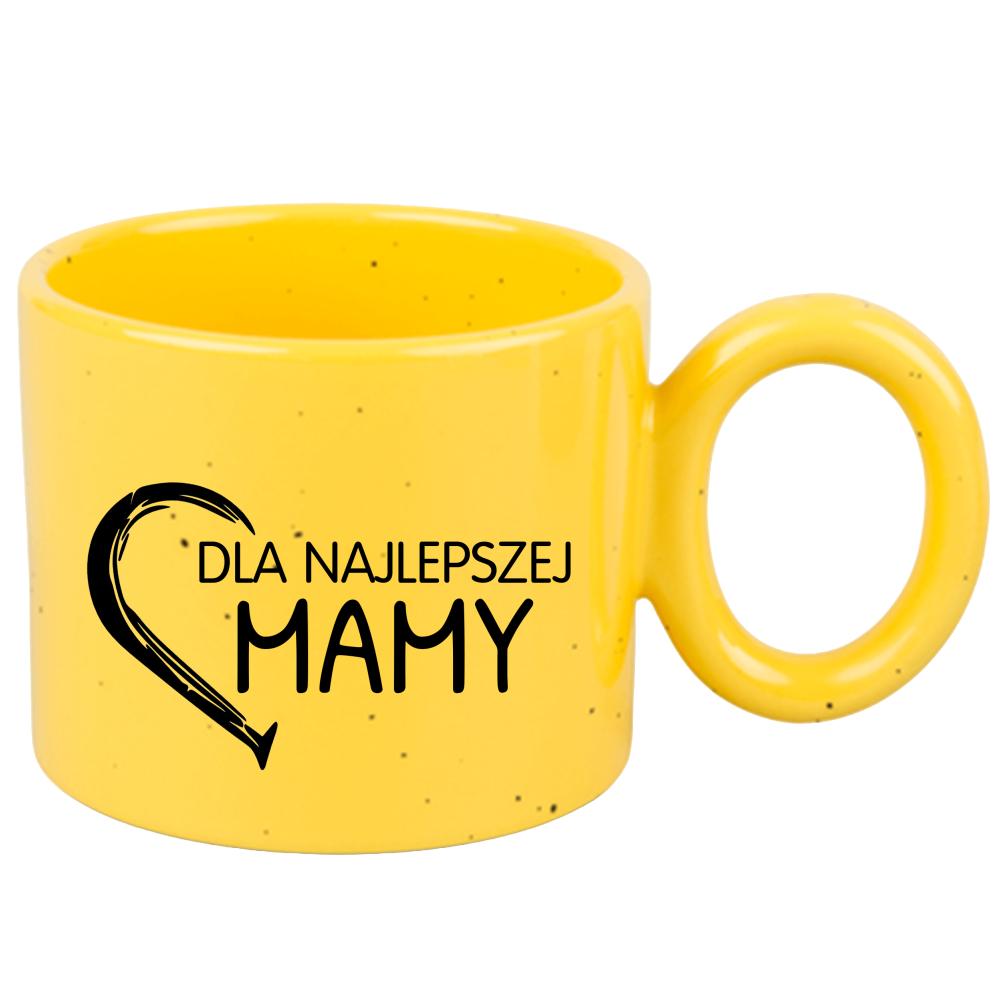 Kubek Dla najlepszej mamy kubek ravenna żółty kolor różowy matowy