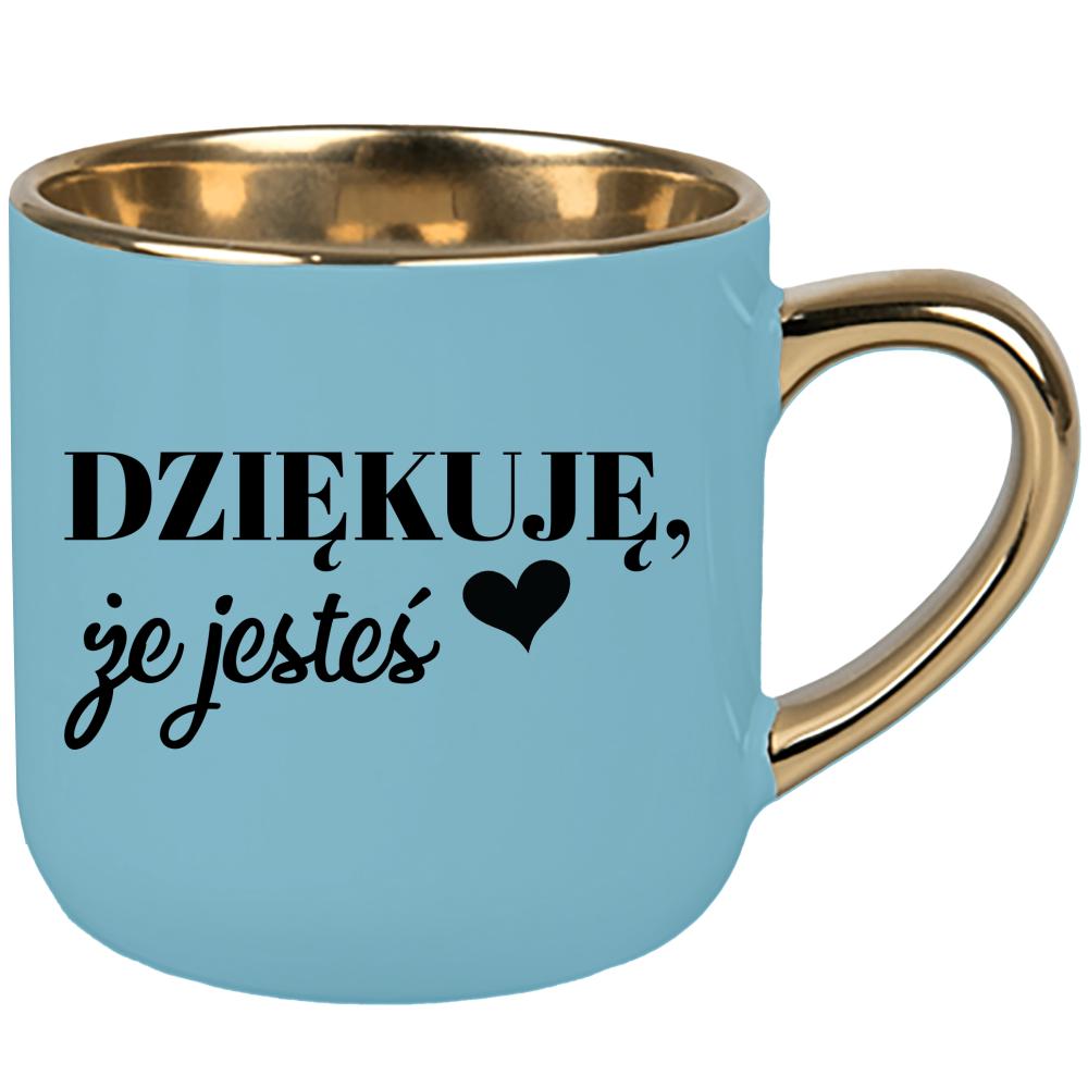 Kubek Dziękuję, że jesteś kubek elegant duży kolor niebieski 2