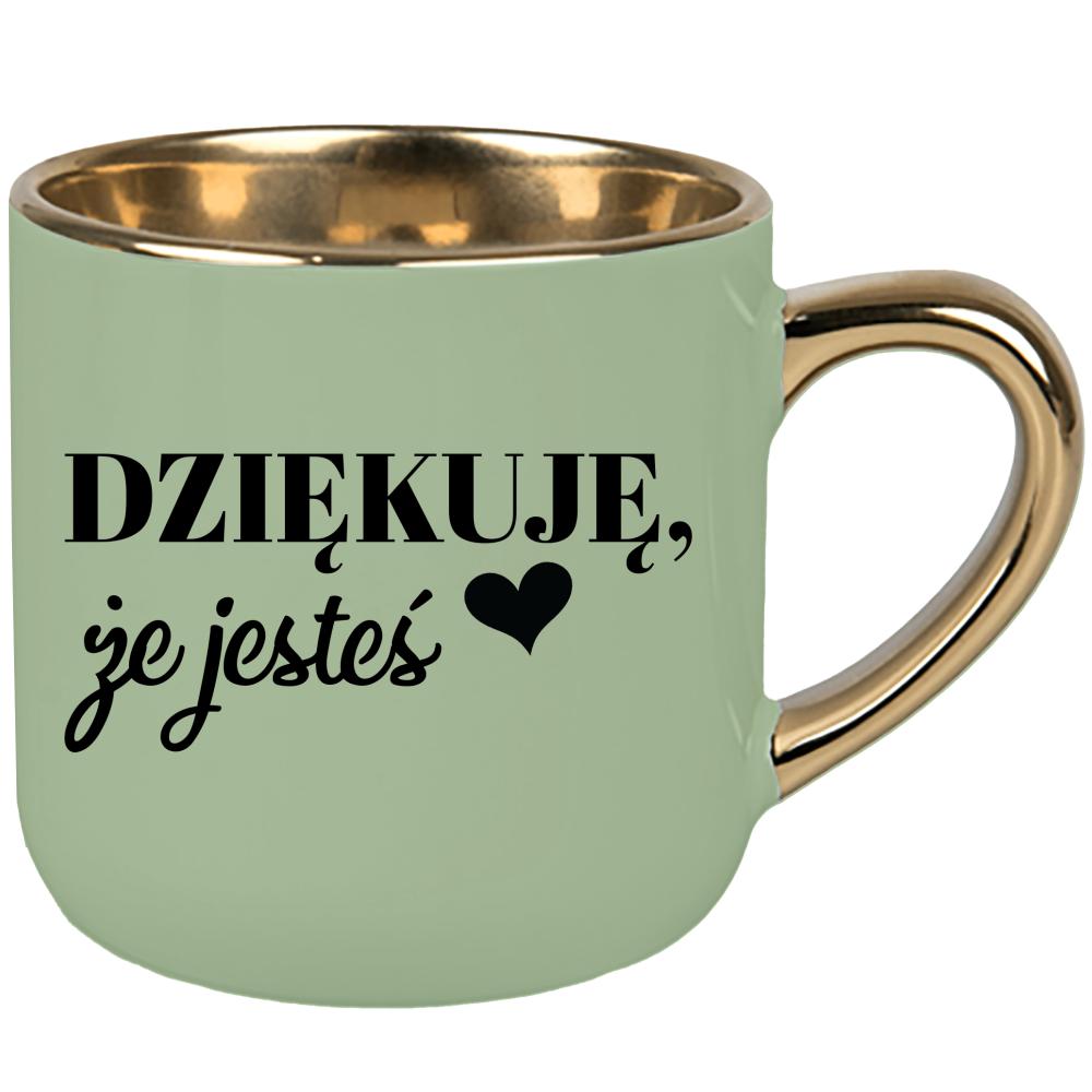 Kubek Dziękuję, że jesteś kubek elegant duży kolor zielony 2