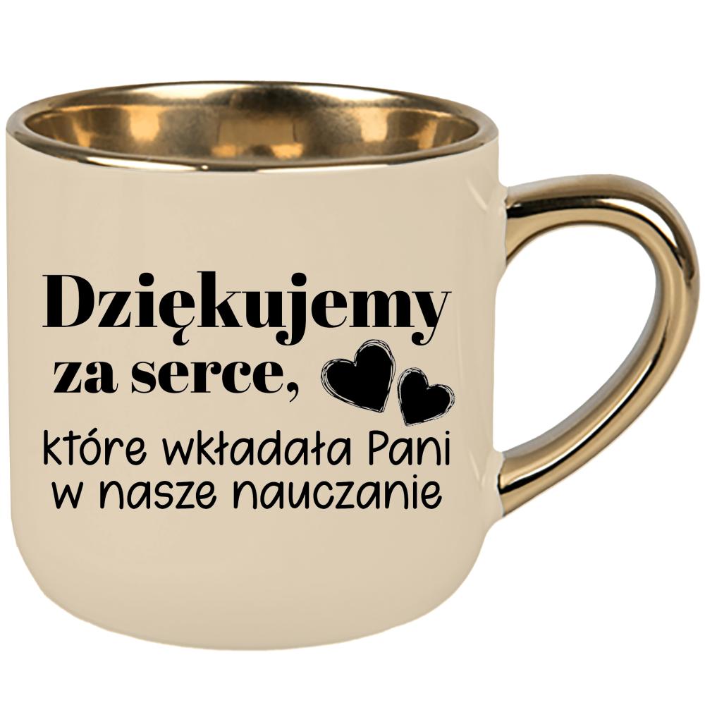 Kubek Dziękujemy za serce kubek elegant duży kolor kremowy