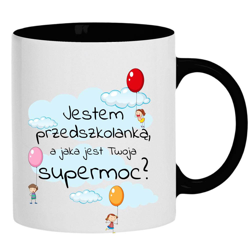 Kubek Jestem przedszkolanką 2 kubek ucho kolor kolor czarnyy