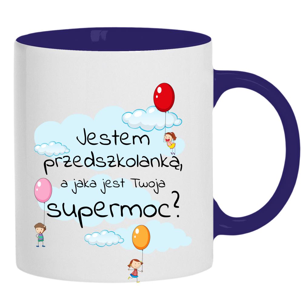 Kubek Jestem przedszkolanką 2 kubek ucho kolor kolor navy
