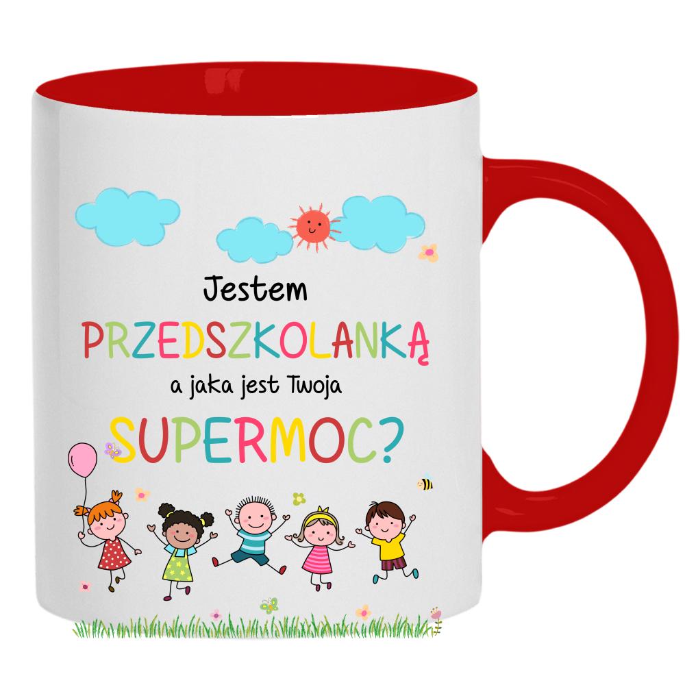 Kubek Jestem przedszkolanką kubek ucho kolor