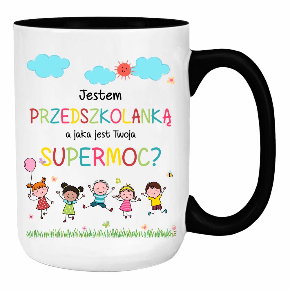 Kubek Jestem przedszkolanką duży kubek ucho kolor kolor biały