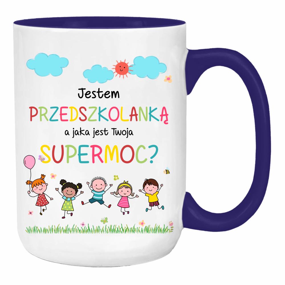 Kubek Jestem przedszkolanką duży kubek ucho kolor kolor navy