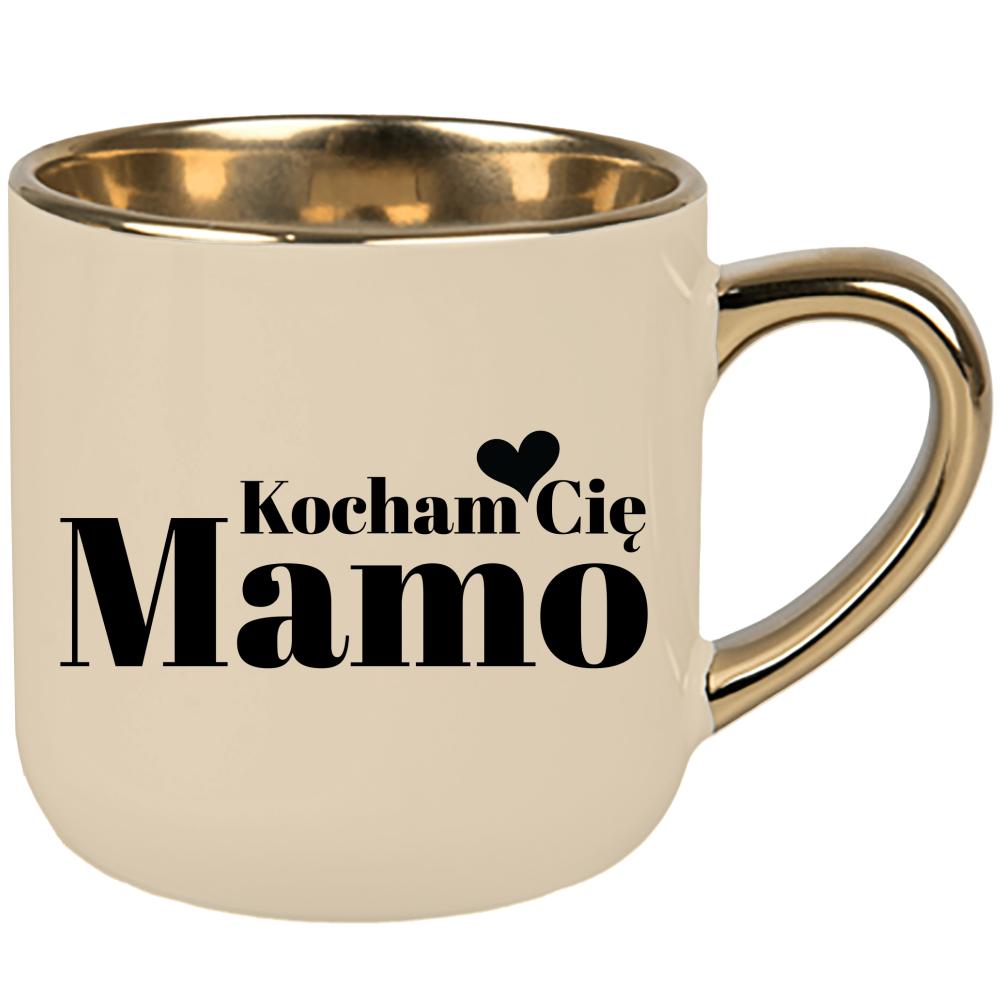 Kubek Kocham Cię mamo kubek elegant duży kolor kremowy