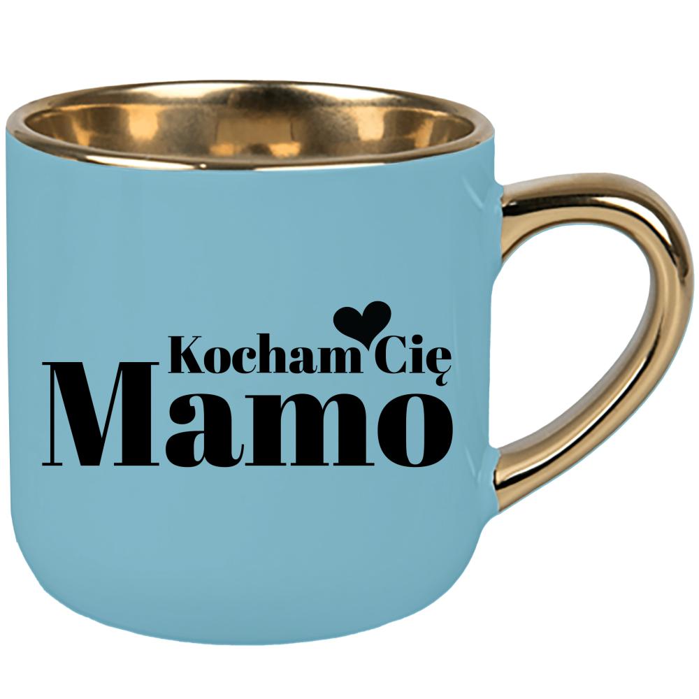 Kubek Kocham Cię mamo kubek elegant duży kolor niebieski 2