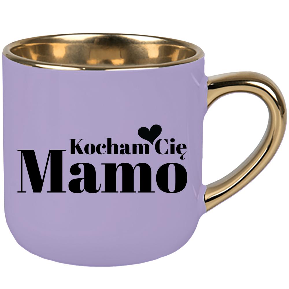 Kubek Kocham Cię mamo kubek elegant duży kolor pastelowy fiolet