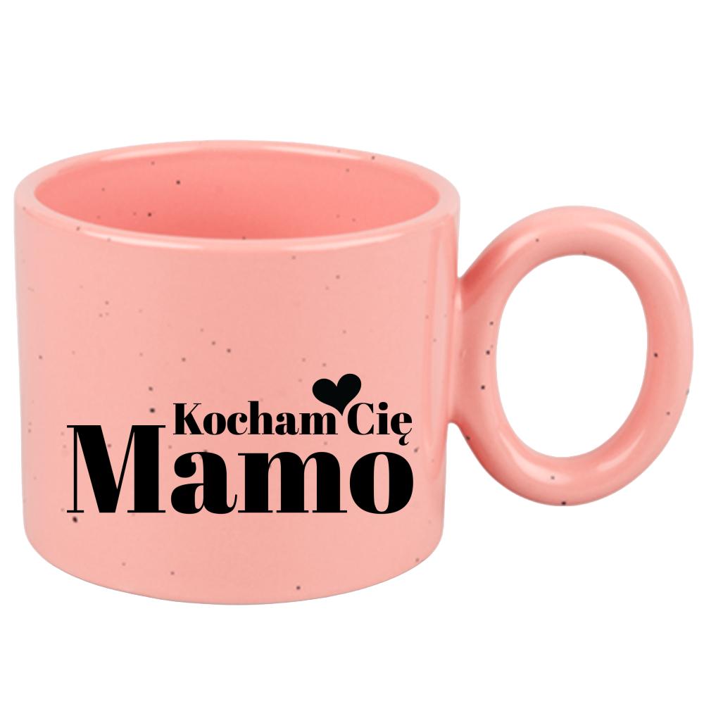 Kubek Kocham Cię mamo kubek ravenna różowy kolor różowawo-szary