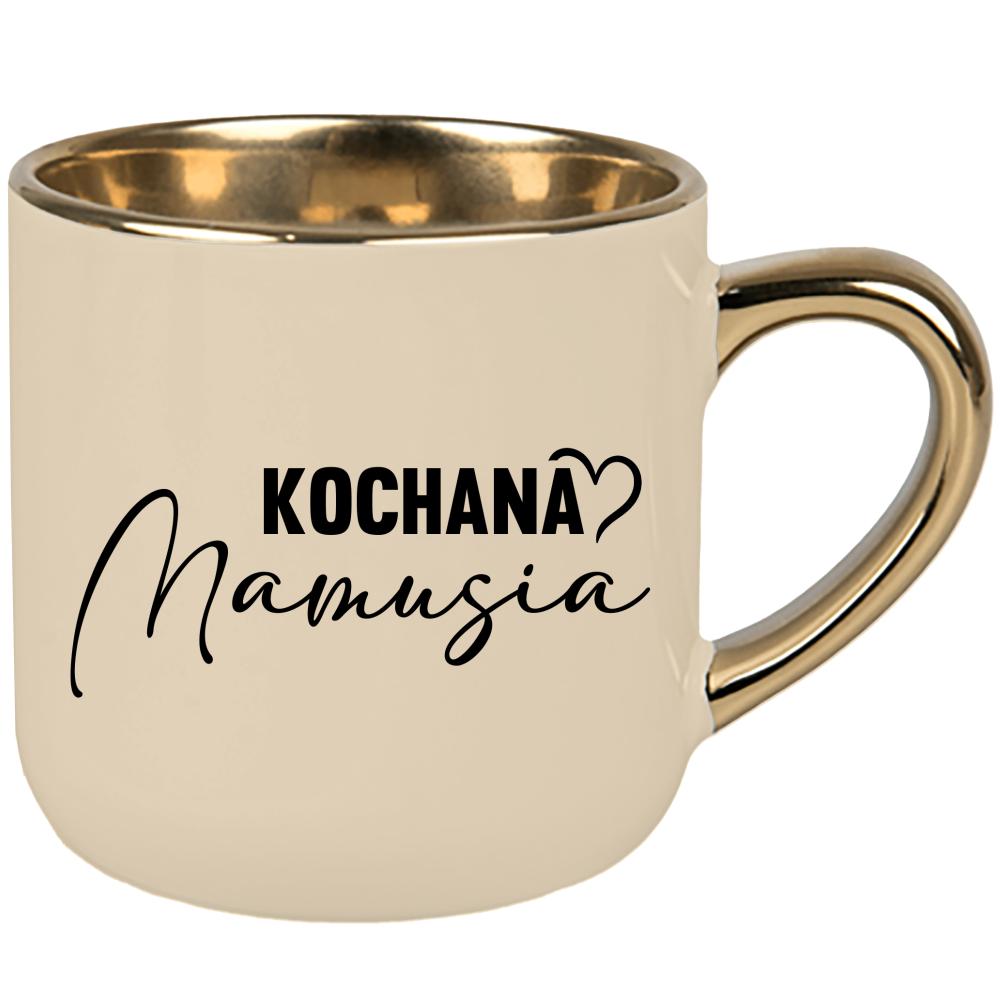 Kubek Kochana mamusia kubek elegant duży kolor kremowy
